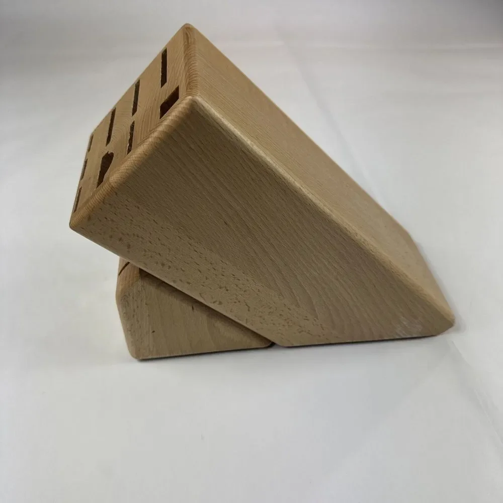 Wusthof Knife Block 13 Slot Wood Wüsthof Germany Natural Finish Kitchen Cook Cut